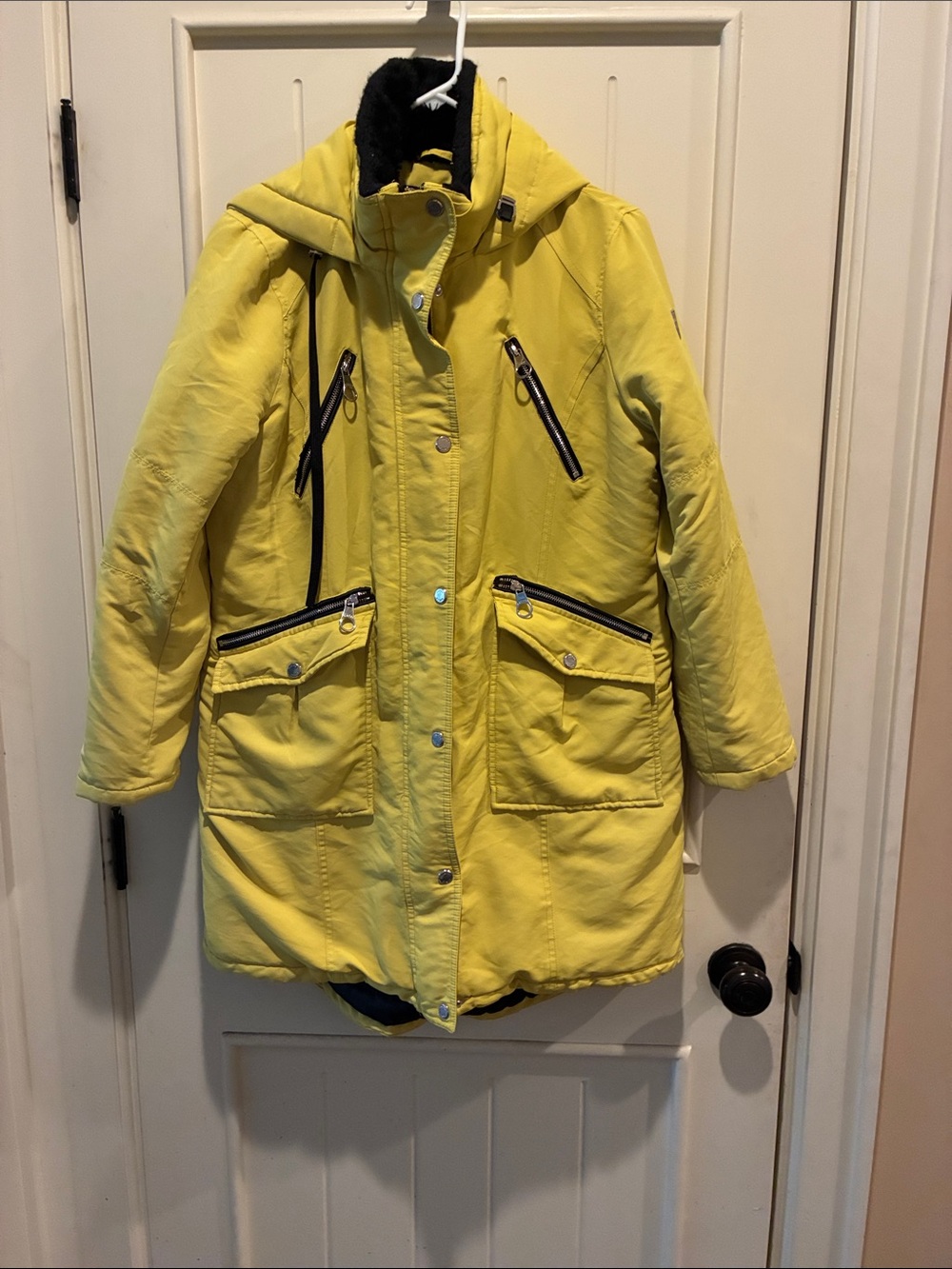 Women’s Guess Yellow Hooded Parka